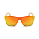rimless sunglasses with bamboo legs