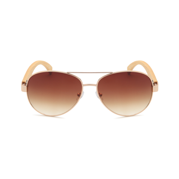 aviator sunglasses with bamboo legs