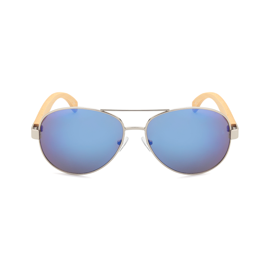 aviator sunglasses with bamboo legs