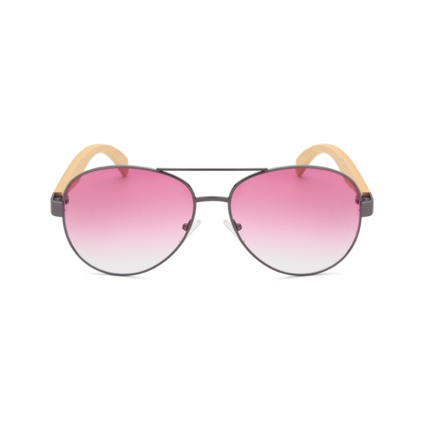 aviator sunglasses with bamboo legs