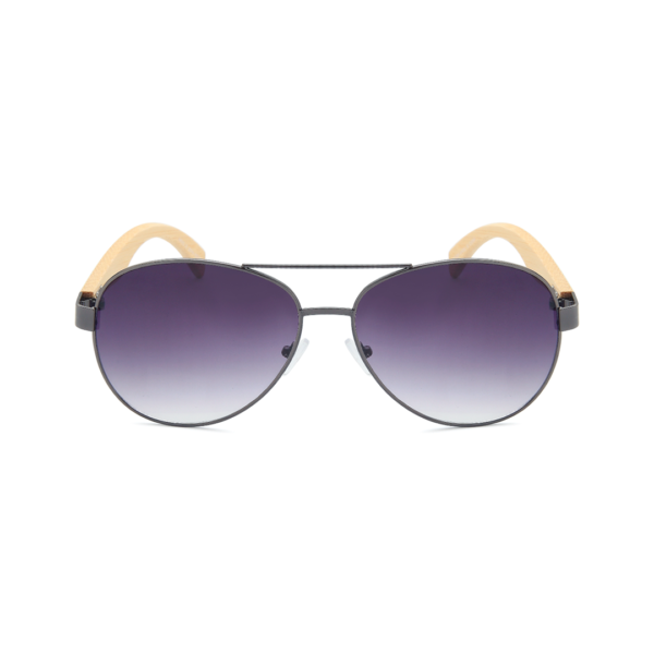 aviator sunglasses with bamboo legs