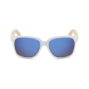 square sunglasses with bamboo legs