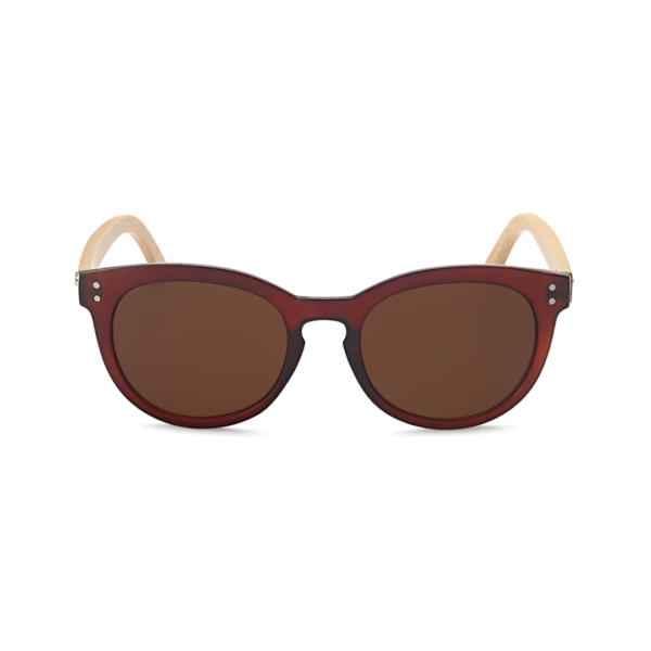cat eye sunglasses with bamboo legs