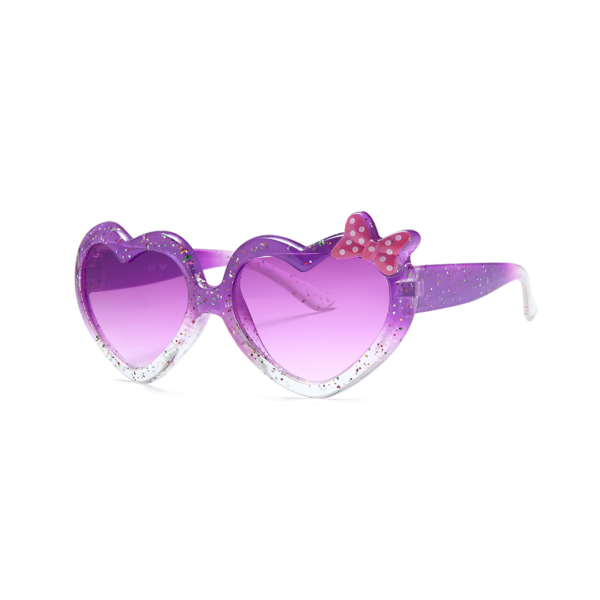 purple kids heart sunglasses