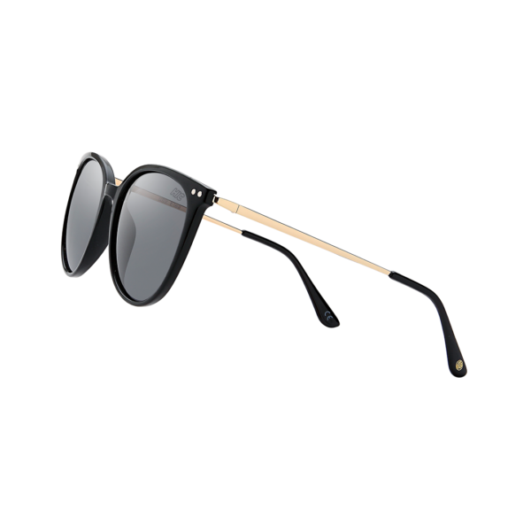 balck round women's cat eye premium sunglasses