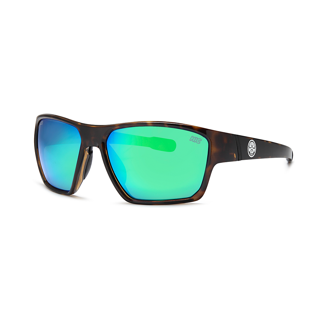 green wrap men's polarized sunglasses