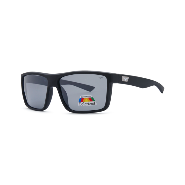 black men's square polarized sunglasses