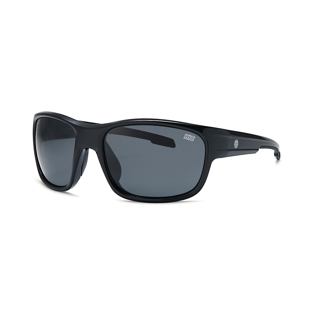 black wrap men's premium polarized sunglasses