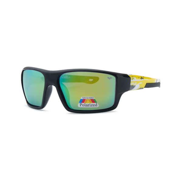yellow wrap men's polarized sunglasses