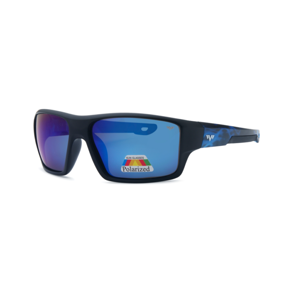 blue wrap men's polarized sunglasses