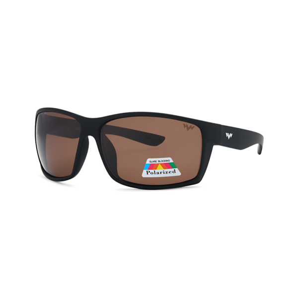 brown wrap polarized sunglasses
