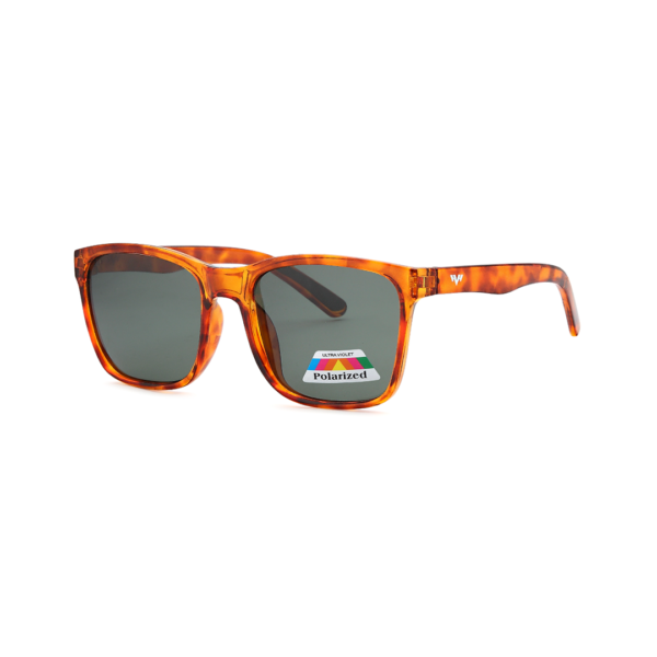 orange brown square polarized sunglasses