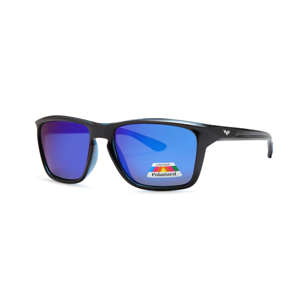 Blue square polarized sunglasses