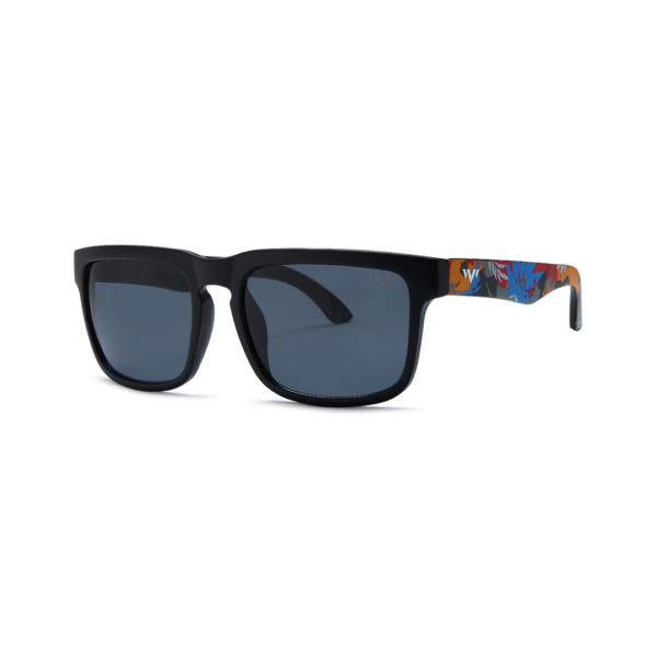 black flower print square sunglasses