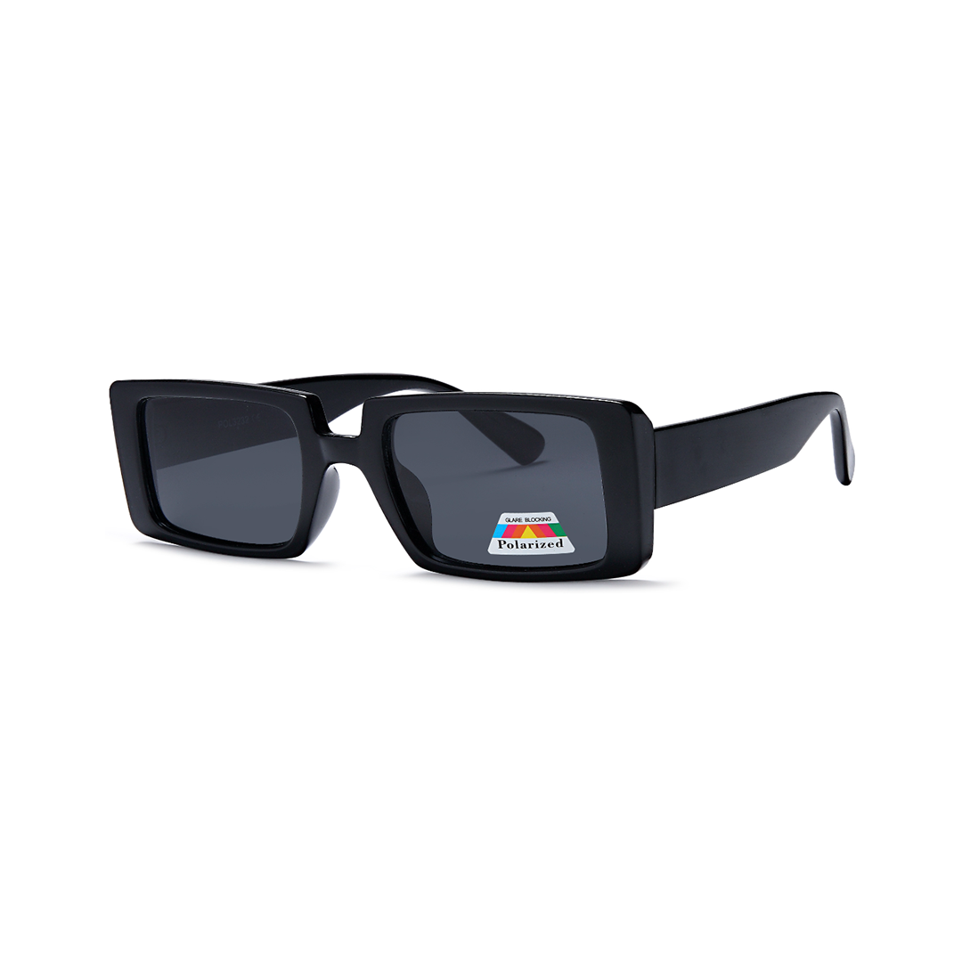 black rectangle women's polarized sunglasses