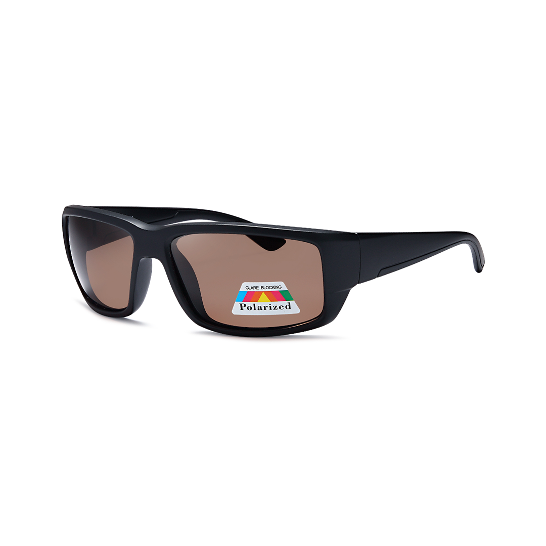 brown wrap polarized sunglasses