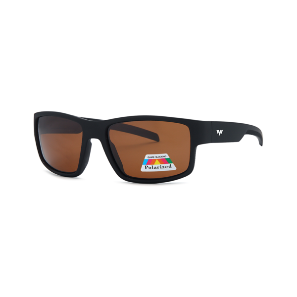 brown wrap polarized sunglasses