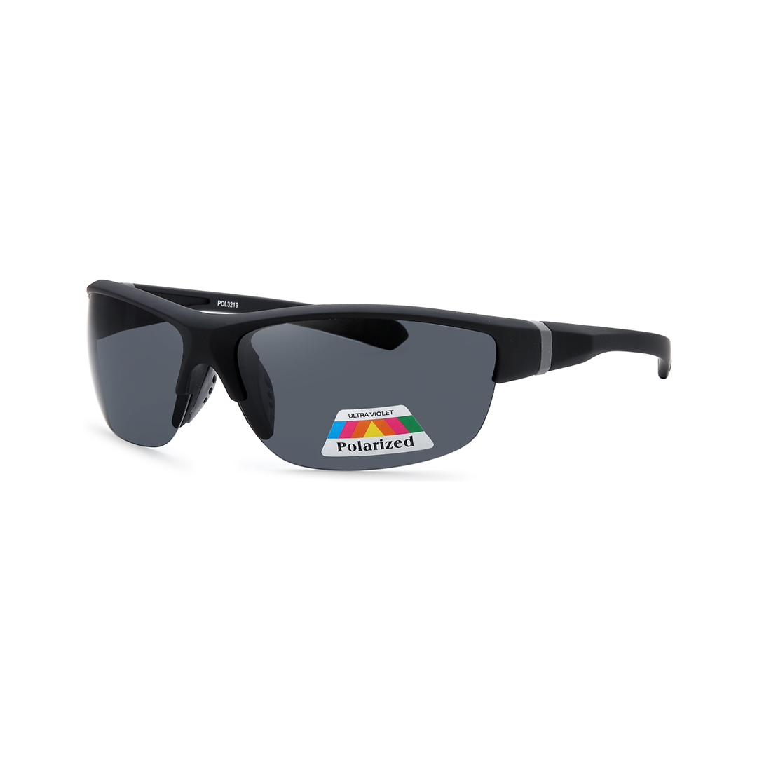 rimless wrap polarized sunglasses