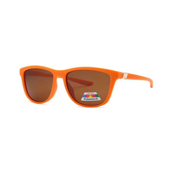 orange women's square polarized sunglasses