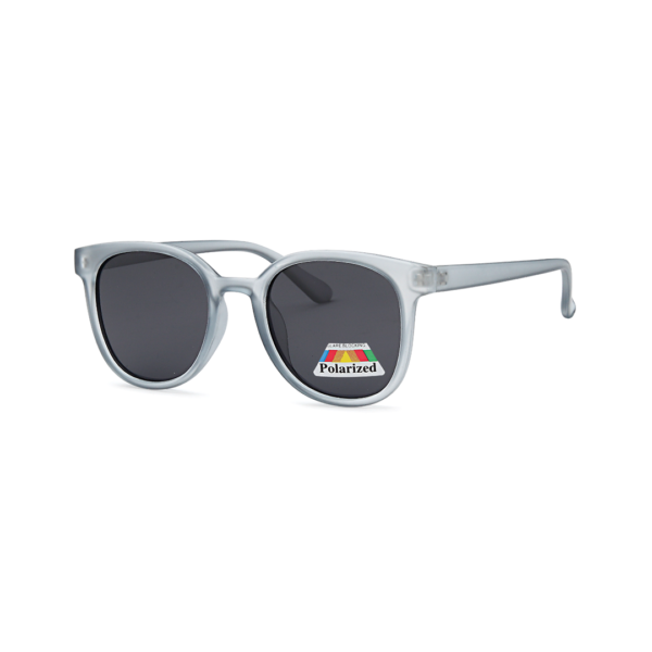 gray women's round polarized sunglasses