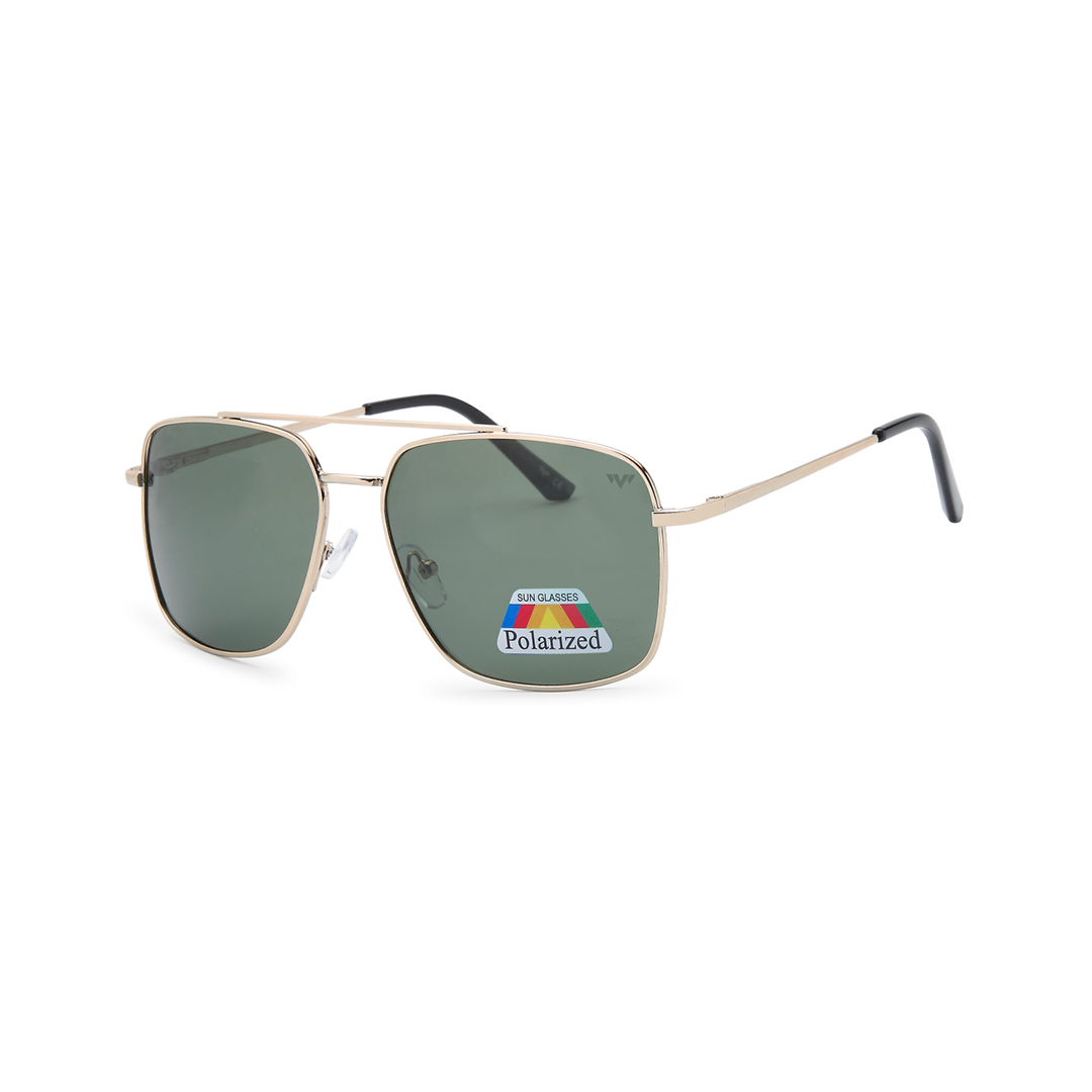 green square aviator polarized sunglasses