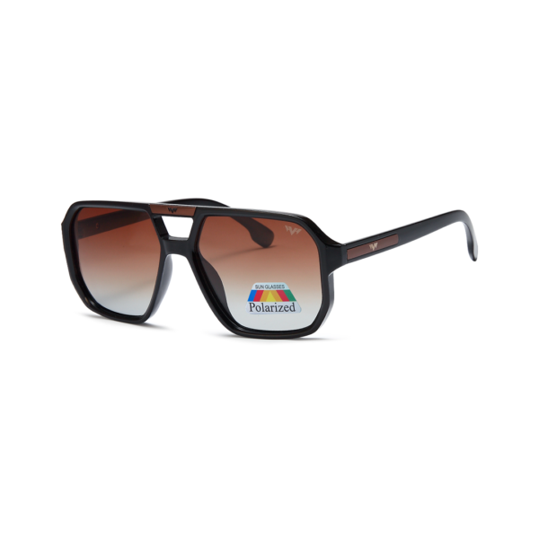 brown modern aviator polarized sunglasses