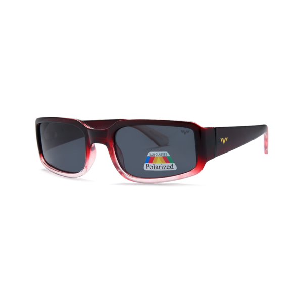 red women's wrap polarized sunglasses