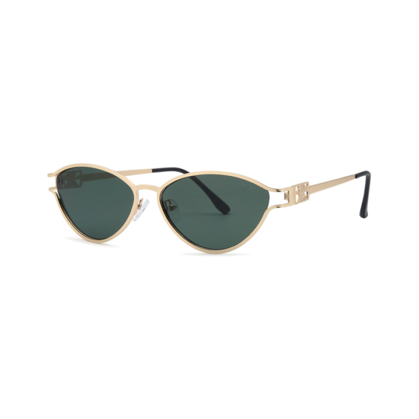 gold boutique metal triangle cat eye women's sunglasses
