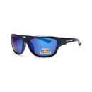 blue mirror wrap polarized sunglasses