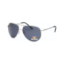 silver polarized aviator sunglasses