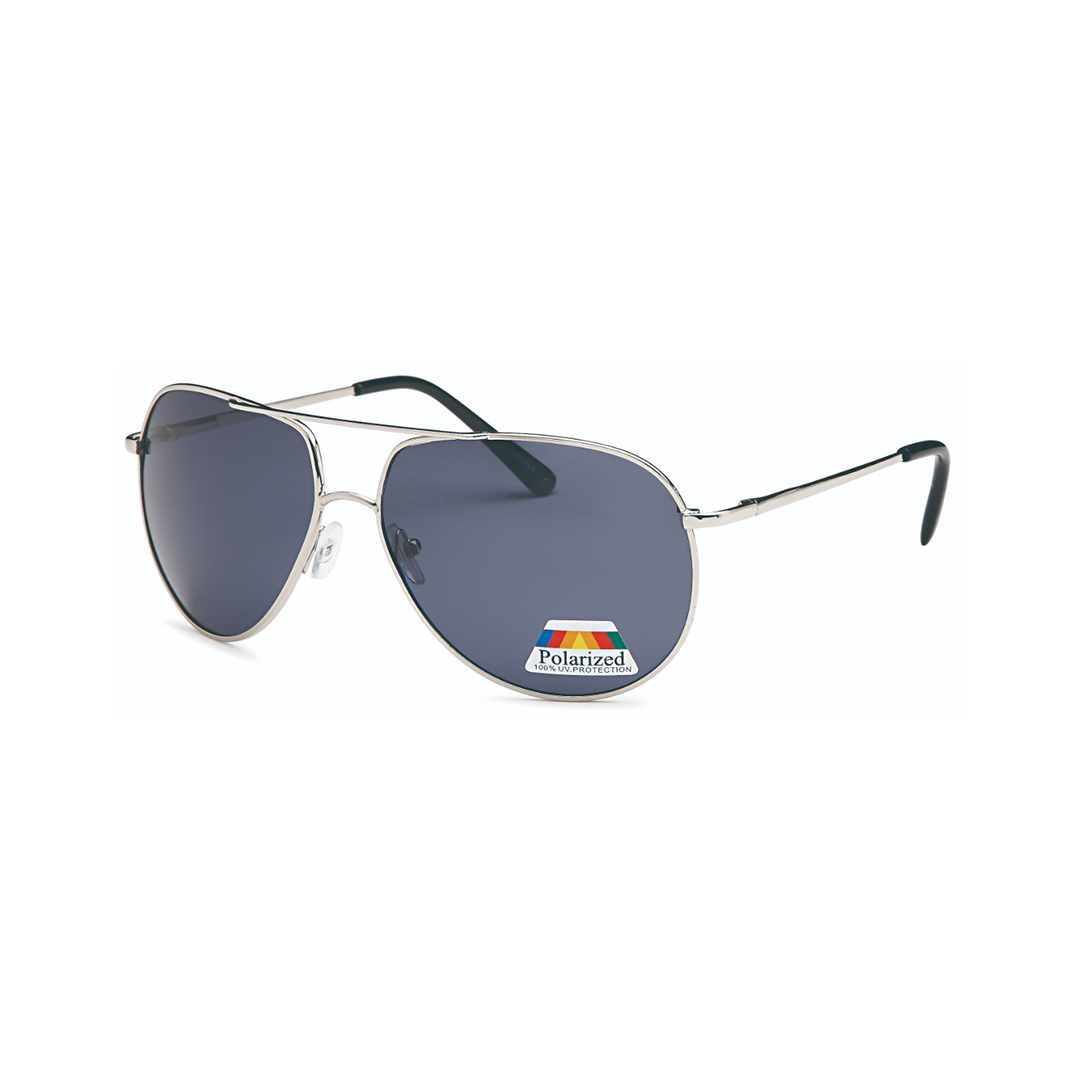 silver polarized aviator sunglasses