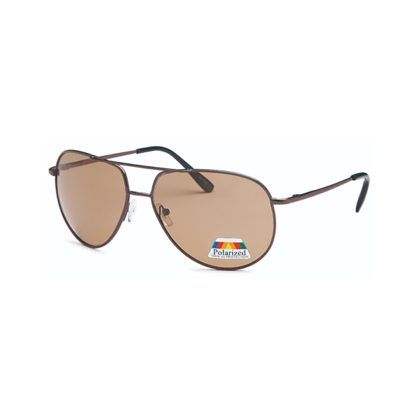 brown polarized aviator sunglasses