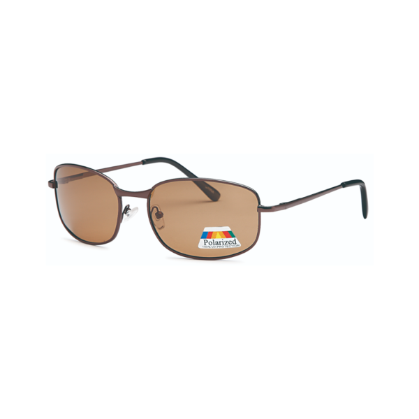 brown polarized rectangle aviator sunglasses