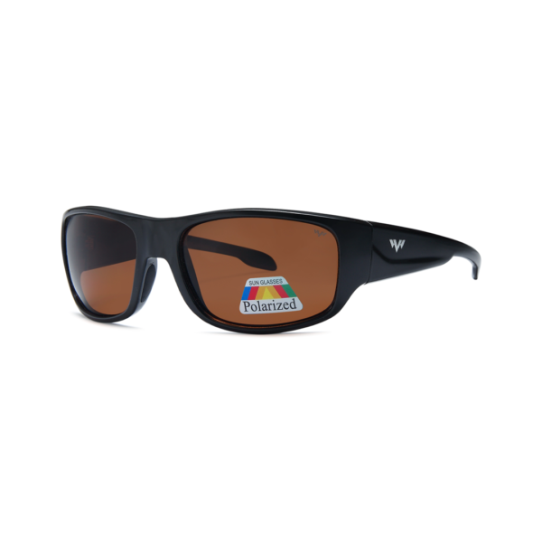 brown wrap men's polarized sunglasses