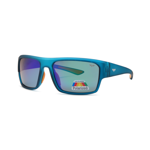 blue Men's wrap polarized sunglasses