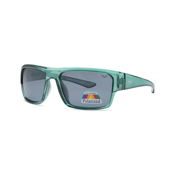 green Men's wrap polarized sunglasses