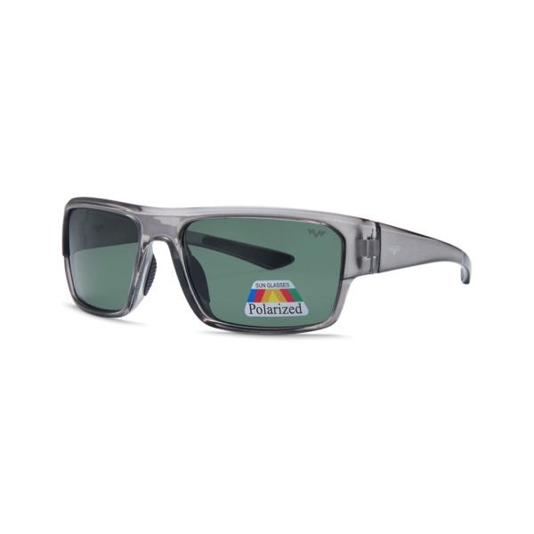 gray Men's wrap polarized sunglasses