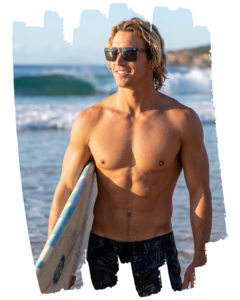 Surfer wearing HIC Noah Premium Sunglasses