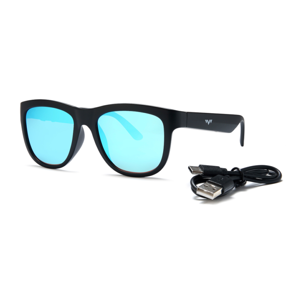 blue bluetooth sunglasses usb-c charge