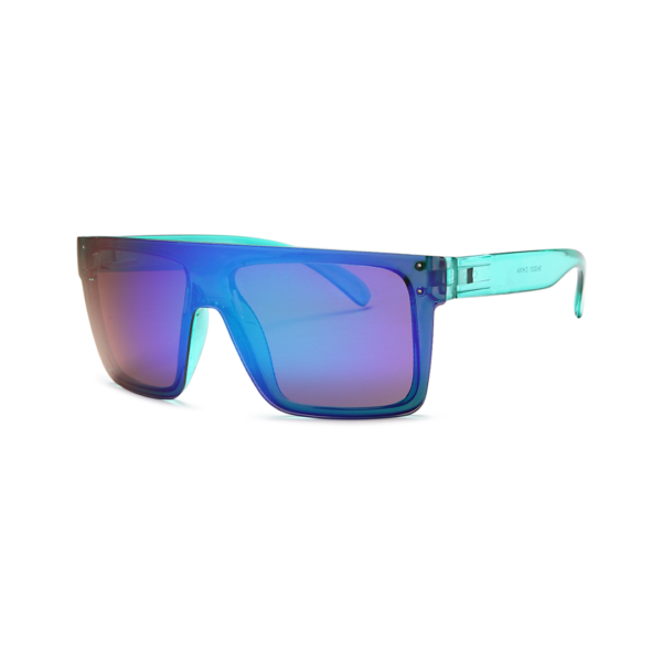 Teal unisex shield sunglasses