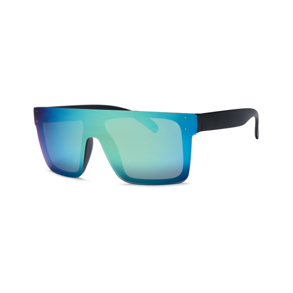 Black unisex shield sunglasses