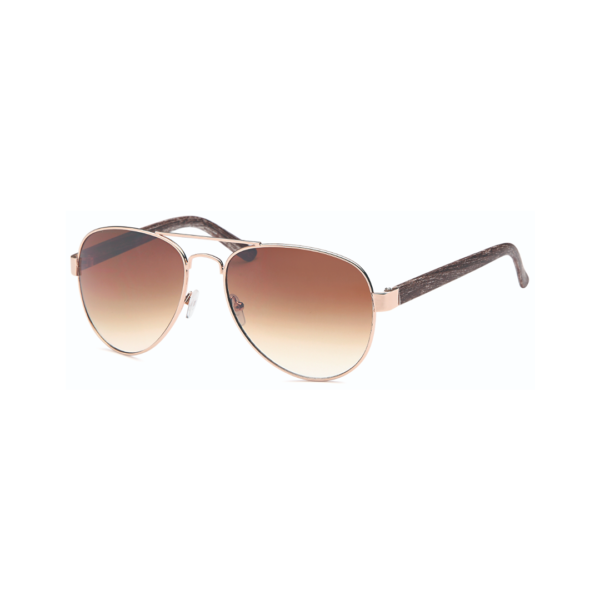 brown wood print leg aviator sunglasses