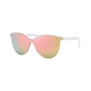 white and pink cat eye women's sunglasses