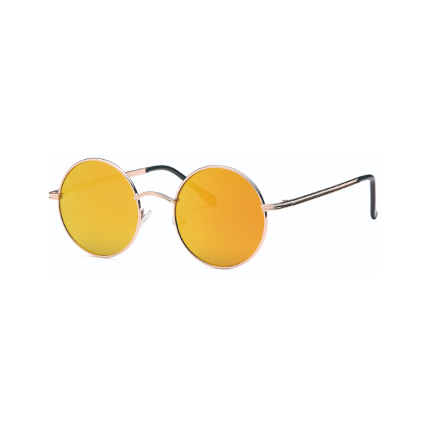 yellow round aviator women's sunglasses