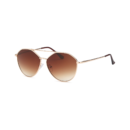 brown round aviator women's sunglasses