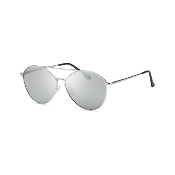 silver round aviator women's sunglasses