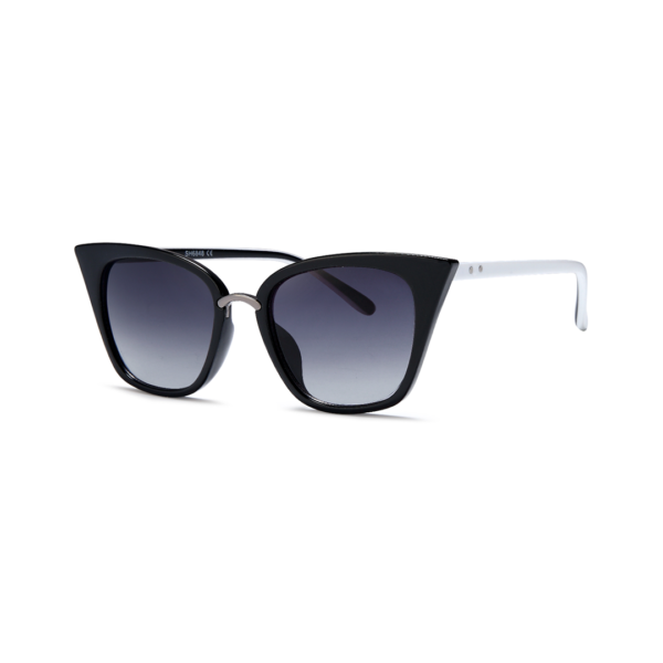 black and white retro cat eye women's sunglasses