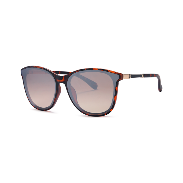 women's cat eye sunglasses with gold accents