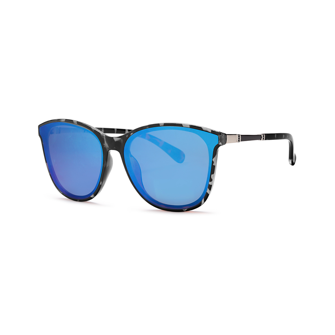 women's cat eye sunglasses with gold accents