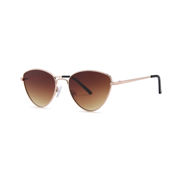 brown triangle aviator sunglasses